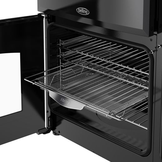 Belling Farmhouse 90E 90cm Electric Range Cooker with Ceramic Hob - Black - Close up wire rack shot