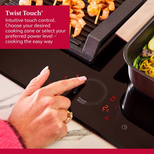 NEFF N70 T66FHX4L0 59cm Induction Hob - Black - annotation - twist touch shot