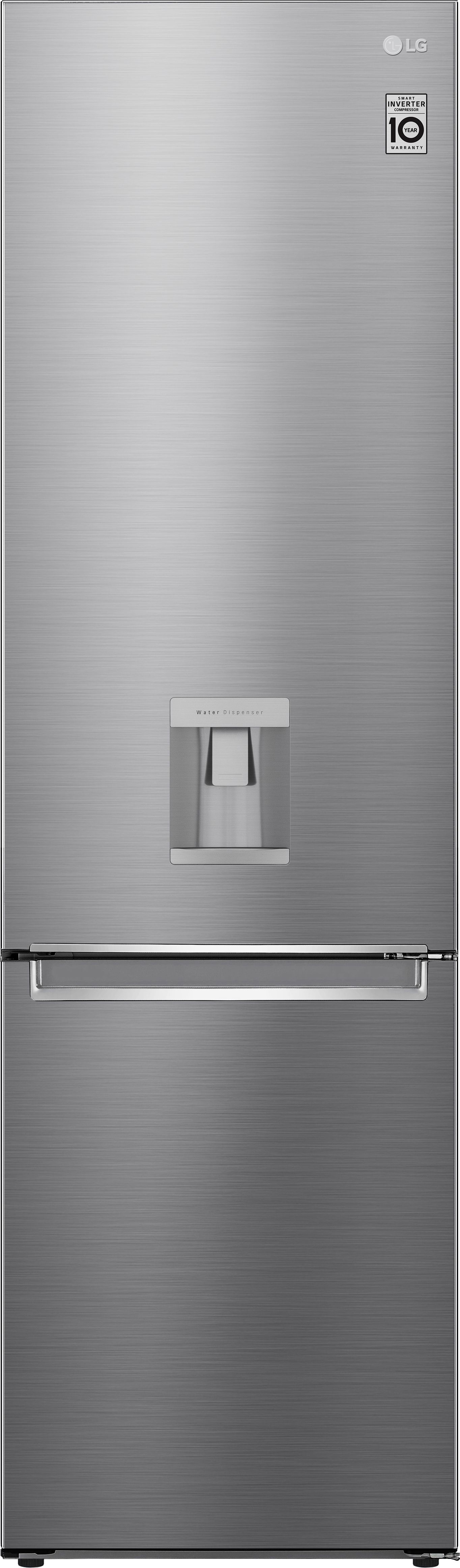 LG NatureFRESH GBF62PZGGN 70/30 Frost Free Fridge Freezer - Silver Steel - D Rated, Silver