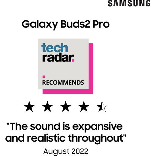 Samsung Galaxy Buds2 Pro True Wireless Noise Cancelling In-Ear Headphones - White