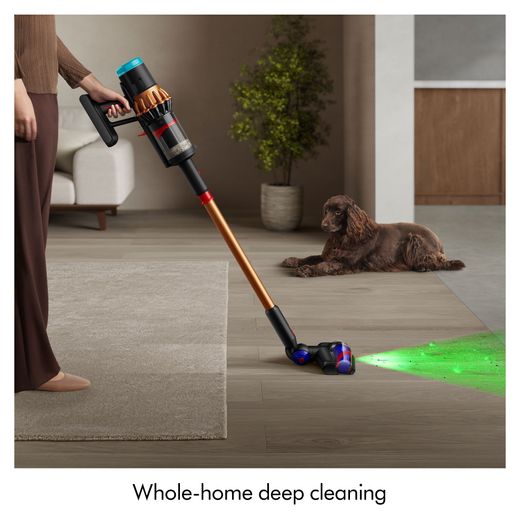 Dyson V16 Piston Animal™ Cordless Vacuum Cleaner - Black / Copper - Annotation - Deep cleaning shot