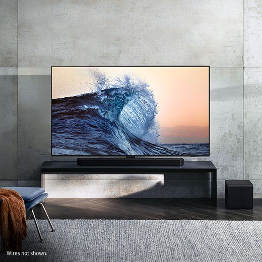 Samsung Q-Series HW-Q800F Bluetooth 5.1.2 Soundbar - Obsidian Black - Soundbar on stand in room