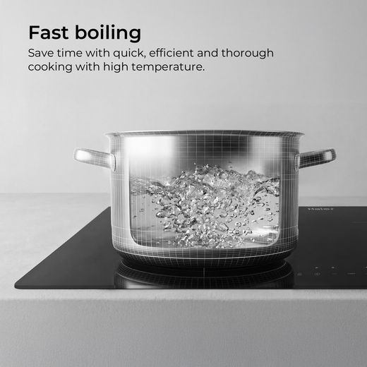 Haier Series 2 HAI643CCARUK 59cm Induction Hob - annotation - fast boiling