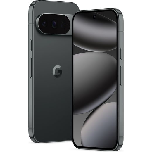 Google Pixel 10 Pro 128GB Smartphone in Obsidian Black - Front and back shot