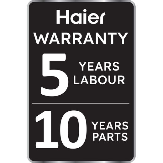 Haier X5 Plus HW120-BP14357AUK 12kg Washing Machine with 1400 rpm - White - Annotation - warranty shot