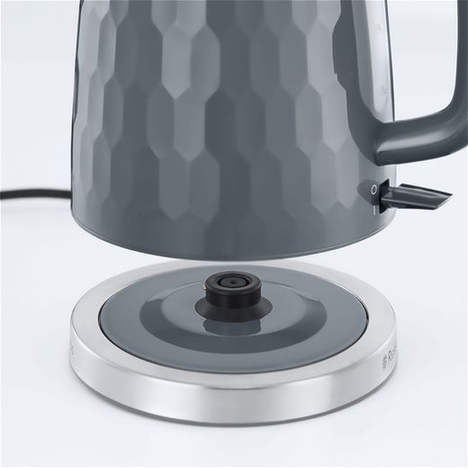 Russell Hobbs Honeycomb 26053 Kettle - Grey - Close up base shot