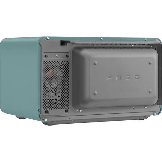 Smeg Collezione MOC02EGMUK Litre 30cm High, Freestanding Small - Emerald Green - Back right perspective
