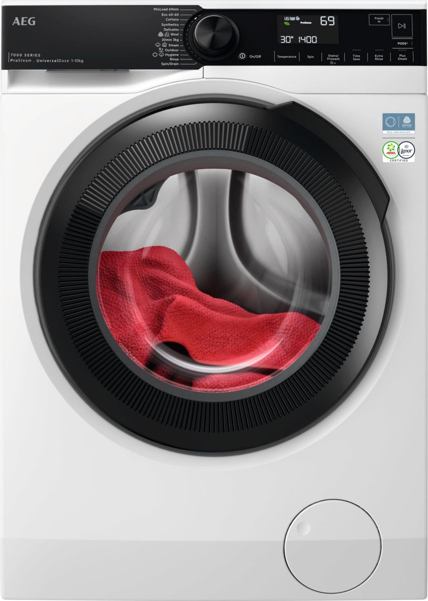 Image of AEG 7000 Series LFSR74144UD 10kg Washing Machine with 1400 rpm - White - A Rated, White