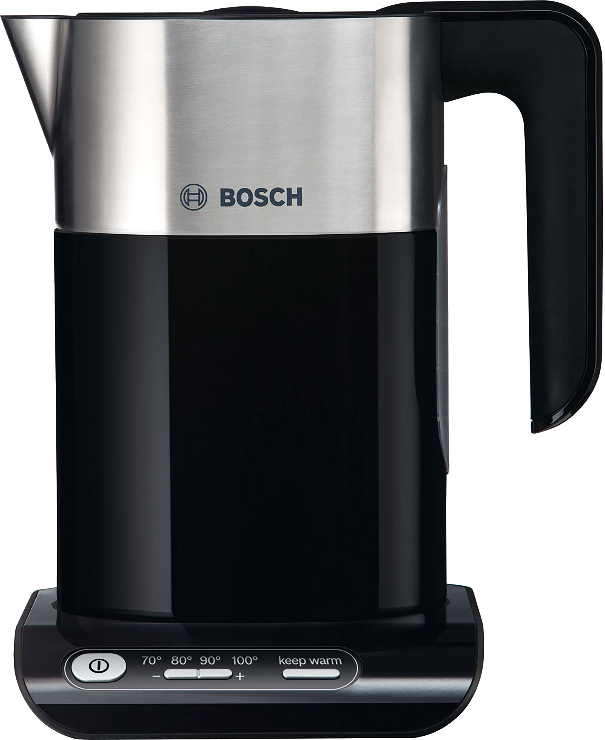 Bosch Styline TWK8633GB Kettle with Temperature Selector - Black / Stainless Steel, Black