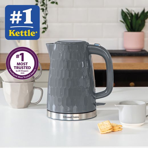 Russell Hobbs Honeycomb 26053 Kettle - Grey - Most trusted award