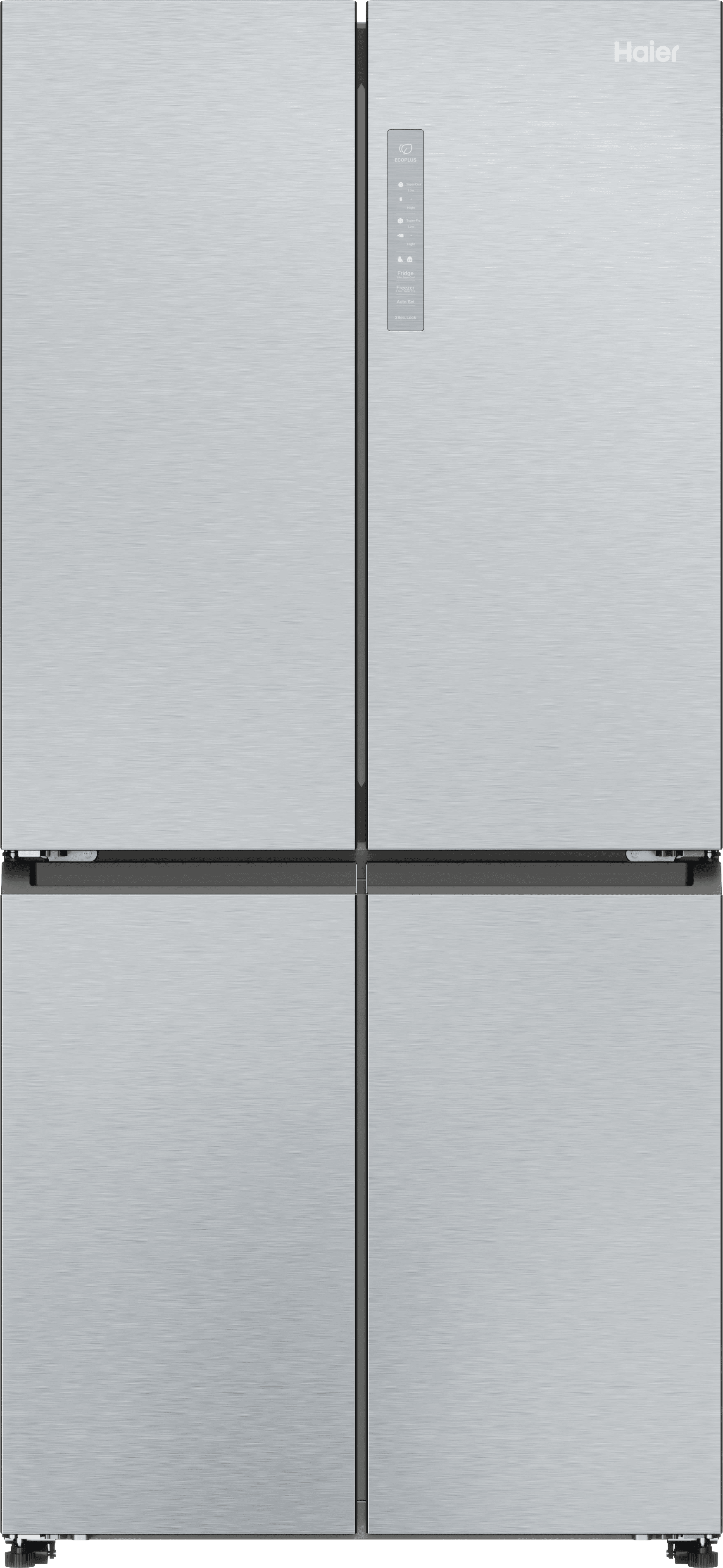 Haier Cube 83 Serie 3 HCR3818ENMG Total No Frost American Fridge Freezer - Silver - E Rated, Silver
