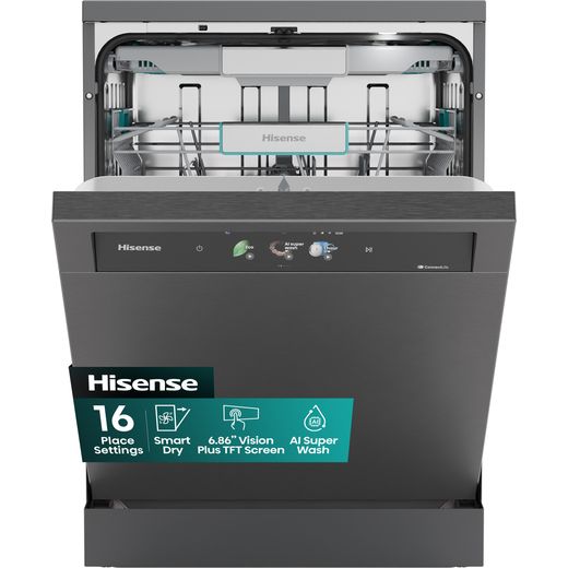 Hisense Standard Dishwasher - Black Inox - front shot