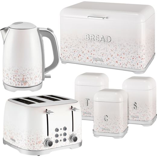 Tower Terrazzo AOBUNDLE031 Kettle And Toaster Set - White