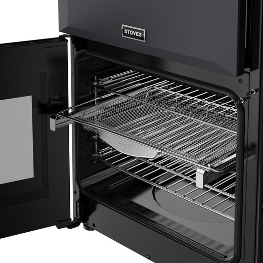 Stoves Dual Fuel Range Cooker - Anthracite - Close up shot 