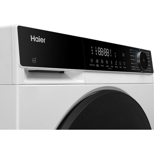 Haier X5 Plus HW120-BP14357AUK 12kg Washing Machine with 1400 rpm - White - control panel shot 