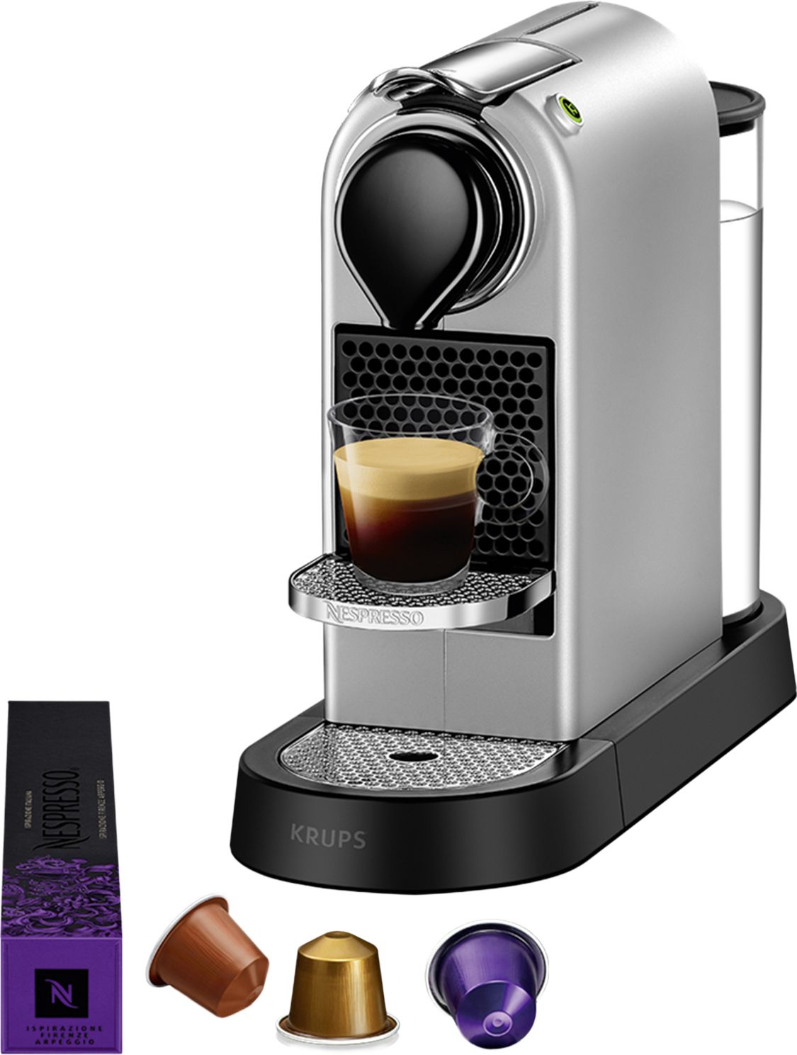 Nespresso by Krups Citiz XN741B40 Capsule Coffee Machine - Silver - 1L Water Tank