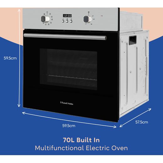 Russell Hobbs RHEO7005SS/02 Built In Electric Single Oven - Stainless Steel - Dimensions
