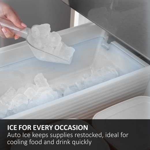 Haier Series 7 American Fridge Freezer - Sapphire Glass - Annotation - Ice on occasion shot