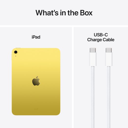 Apple MD4J4KN/A Tablet Yellow - Annotation - Whats in the box shot