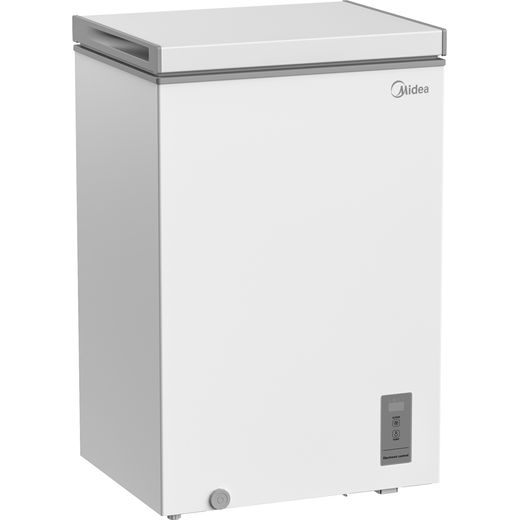 Midea MDRC154FZE01 Chest Freezer - White - Right perpsective shot