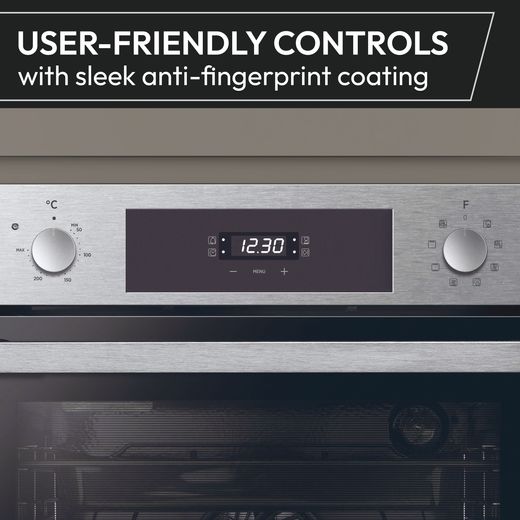 Hoover H-OVEN 300 Built In Electric Single Oven - Stainless Steel - Annotation - User friendly controls shot 
