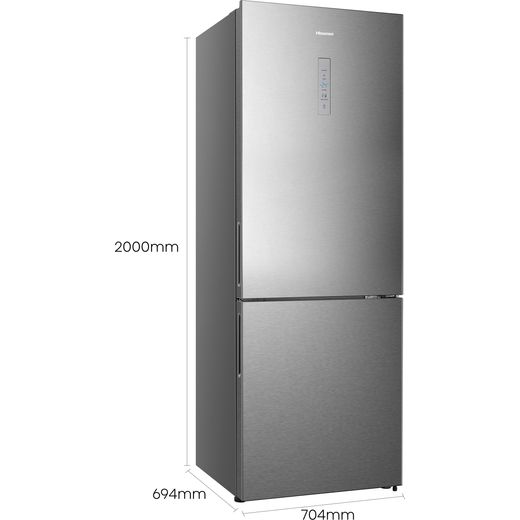 Hisense 60/40 Frost Free Fridge Freezer - Stainless Steel - Dimensions