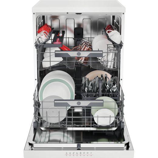 Hoover H-DISH 500 Standard Dishwasher - White - Door open