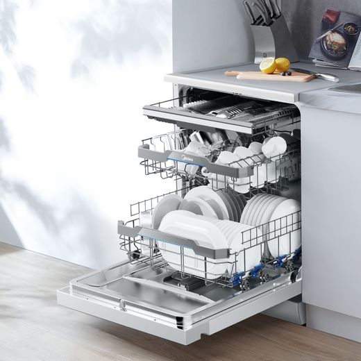 Midea Standard Dishwasher - Stainless Steel  - Dishwasher in kitchen shot