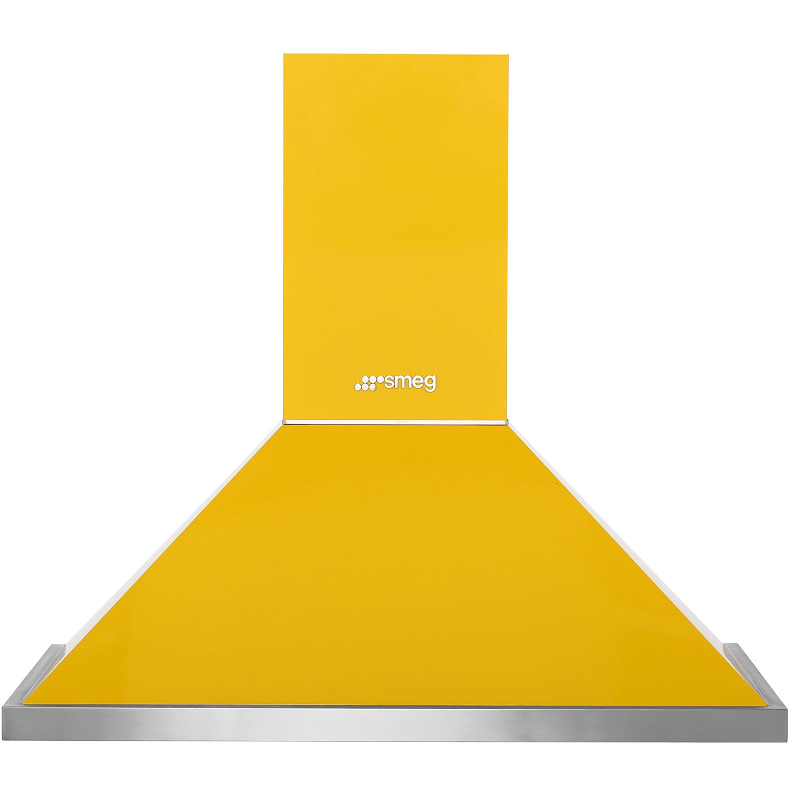 Smeg KPF9YW 90cm Wall-Mounted Cooker Hood - Yellow