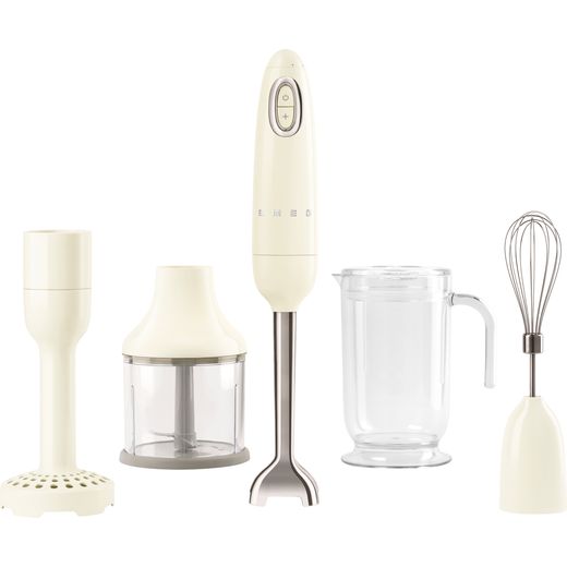 Smeg 50's Retro HBF02CRUK Hand Blender with 4 Accessories - Cream