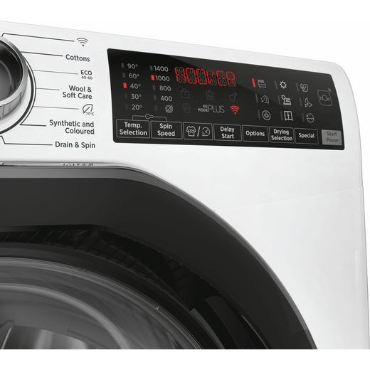 Hoover 9Kg / 6Kg Washer Dryer - White - Control panel