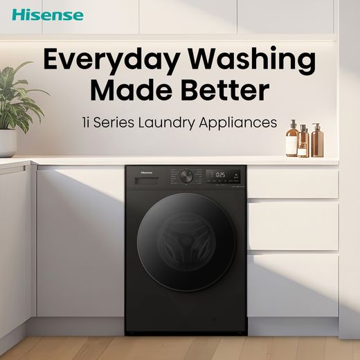 Hisense 1i Series WF1I9042BBP2 9kg Washing Machine with 1400 rpm - Black - annotation - everyday washing made better