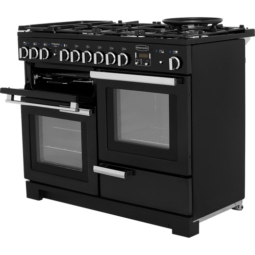 Rangemaster Professional Deluxe 110cm Dual Fuel Range Cooker - Black