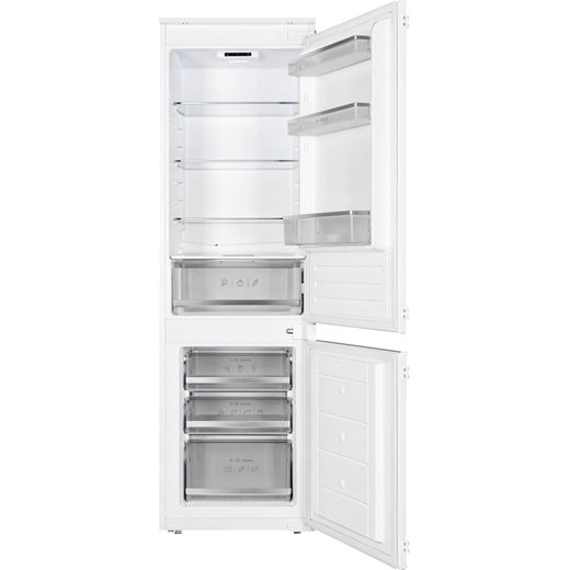 CDA FW703 177cm 70/30 Integrated Fridge Freezer with Sliding Door Hinge - White - Door open