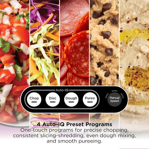 Ninja 9 Cup Food Processor - Black - Annotation - 4 auto-iQ preset programs