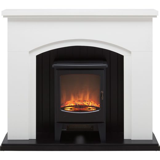 Warmlite Newcastle WL45045 Log Effect Suite And Surround Fireplace - Cream