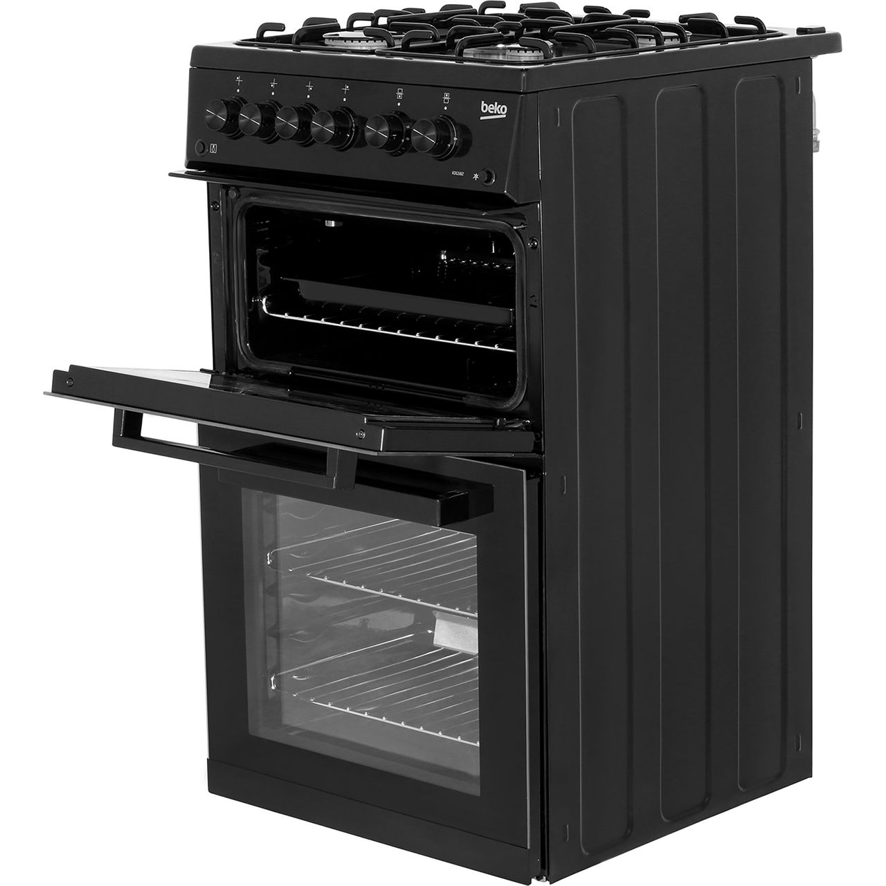 Beko KDG582K A+ Gas Cooker with Gas Hob 50cm Free Standing Black New