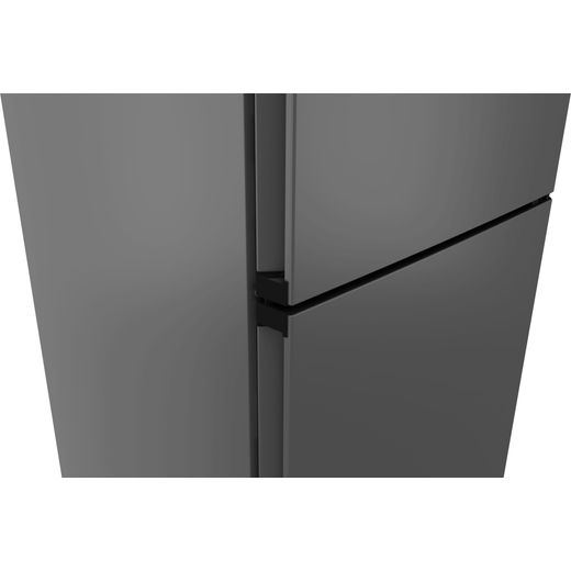 Bosch Series 4 60/40 Frost Free Fridge Freezer - Cast Iron - Close up handle shot