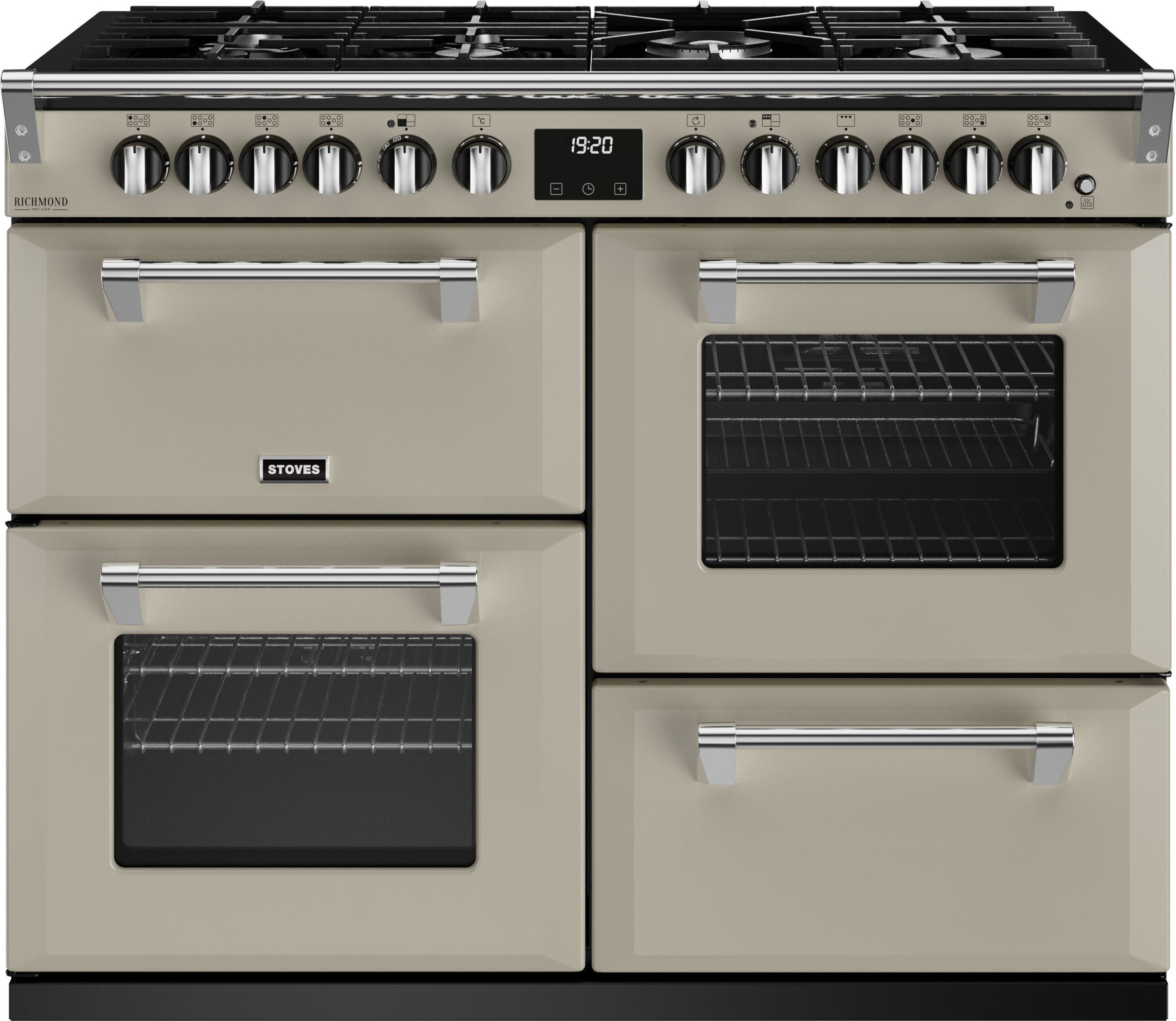 Stoves Richmond Deluxe ST DX RICH D1100DF PMU Dual Fuel Range Cooker - Porcini Mushroom - A Rated, Brown