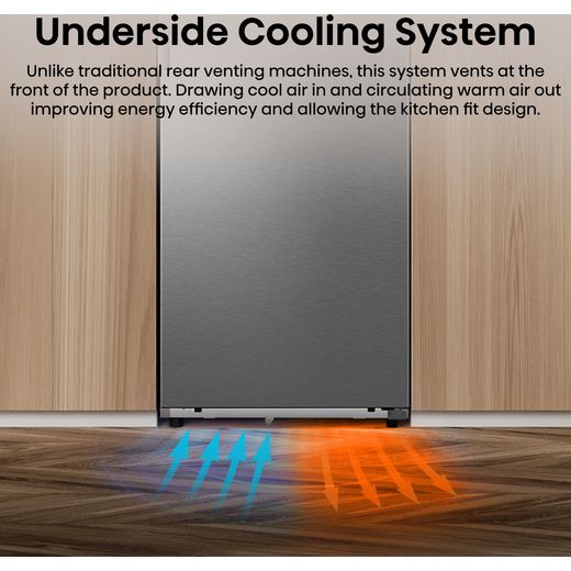 Hisense FT3K310SAIE 186cm Upright Freezer - Silver - Annotation - cooling system shot