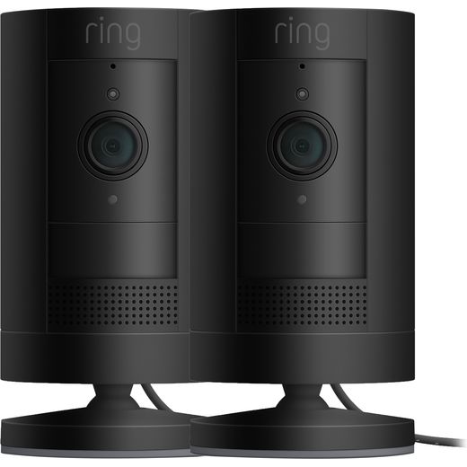 Ring Stick Up Cam Plug-In (Twin Pack) Stick Up Cam Plug-in HD 1080p - Black