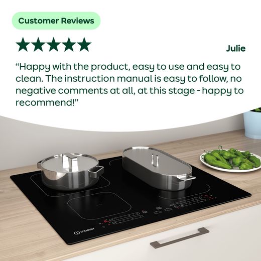 Indesit IB65B60NE 59cm Induction Hob - Black - AO Review - Hob in kitchen