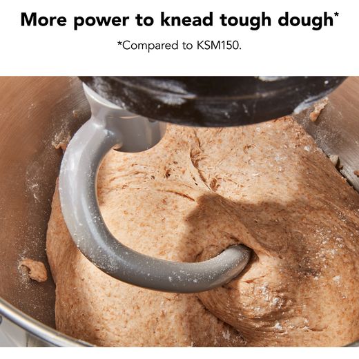KitchenAid Artisan 5KSM60SPXBAC Stand Mixer with 5.6 Litre Bowl - Almond Cream - Annotation - More power to knead tough dough