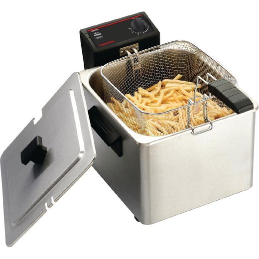 Caterlite Light Duty Single Tank Single Basket CD274 Commercial Fryer - Stainless Steel