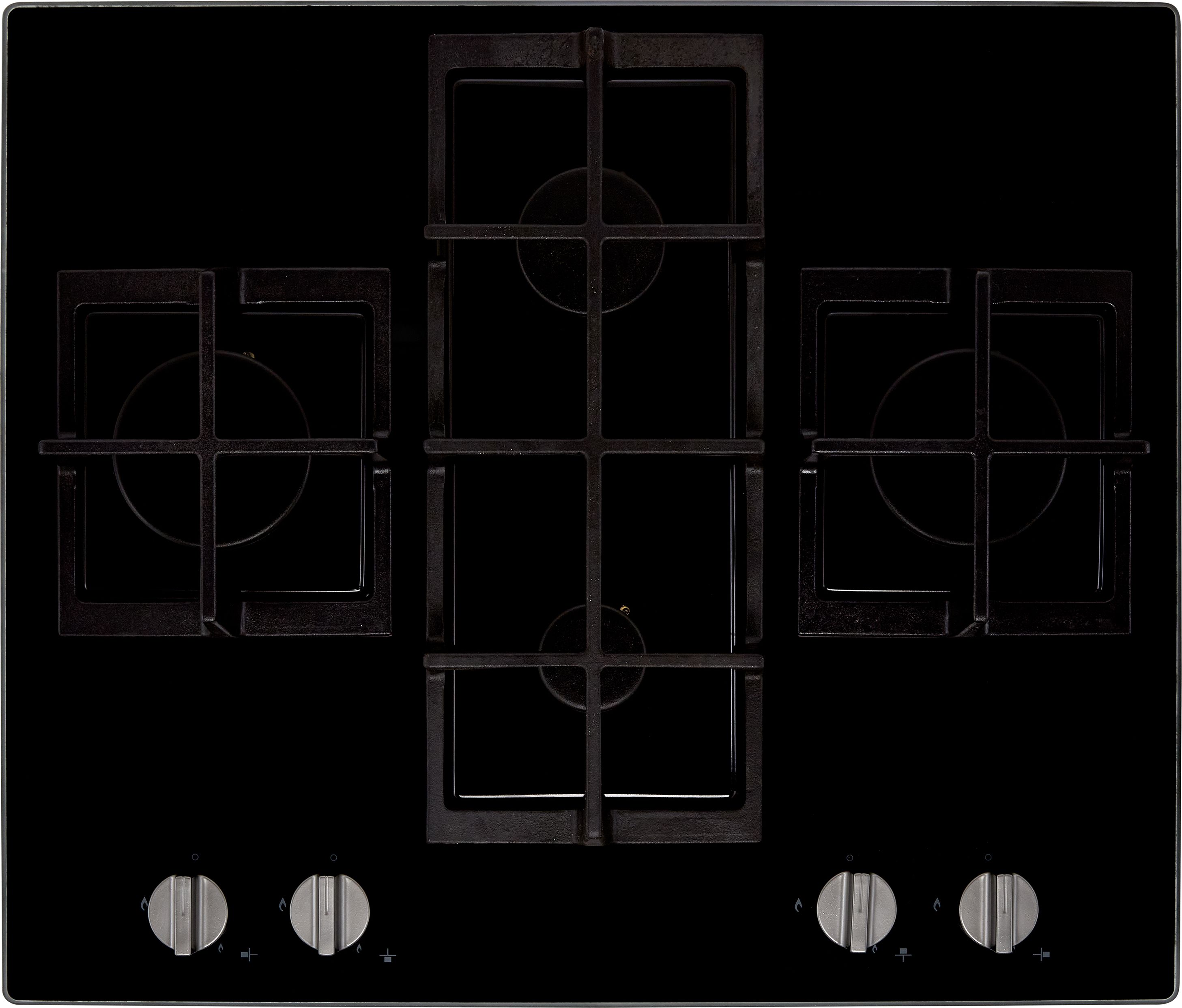 Hoover H-HOB 300 GAS HVG6DK3B 60cm Gas Hob - Black, Black
