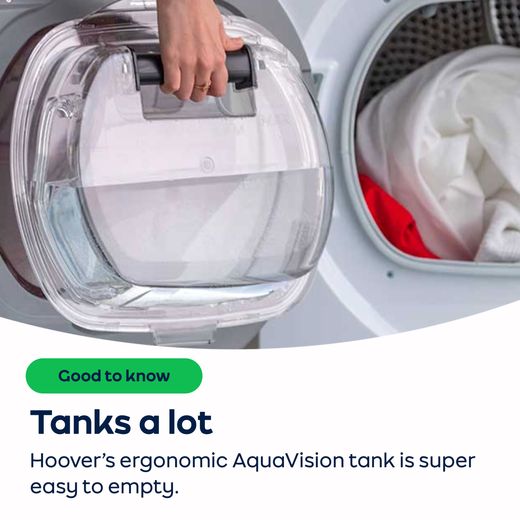 Hoover H-DRY 350 10Kg Condenser Tumble Dryer - White - AO Annotation - AquaVision