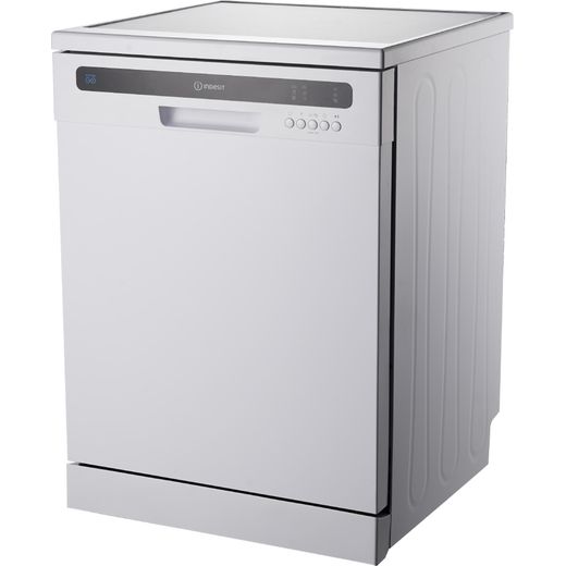 Indesit Standard Dishwasher - White - left perpsective shot