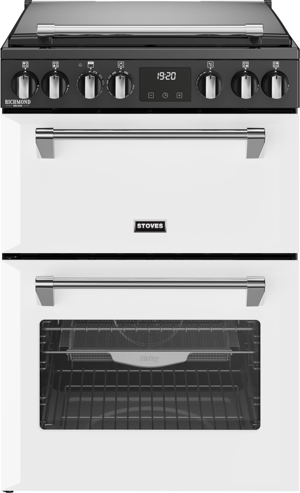 Stoves Dual Fuel Cooker - 4 Zone Hob - Multifunctional Main Oven - White