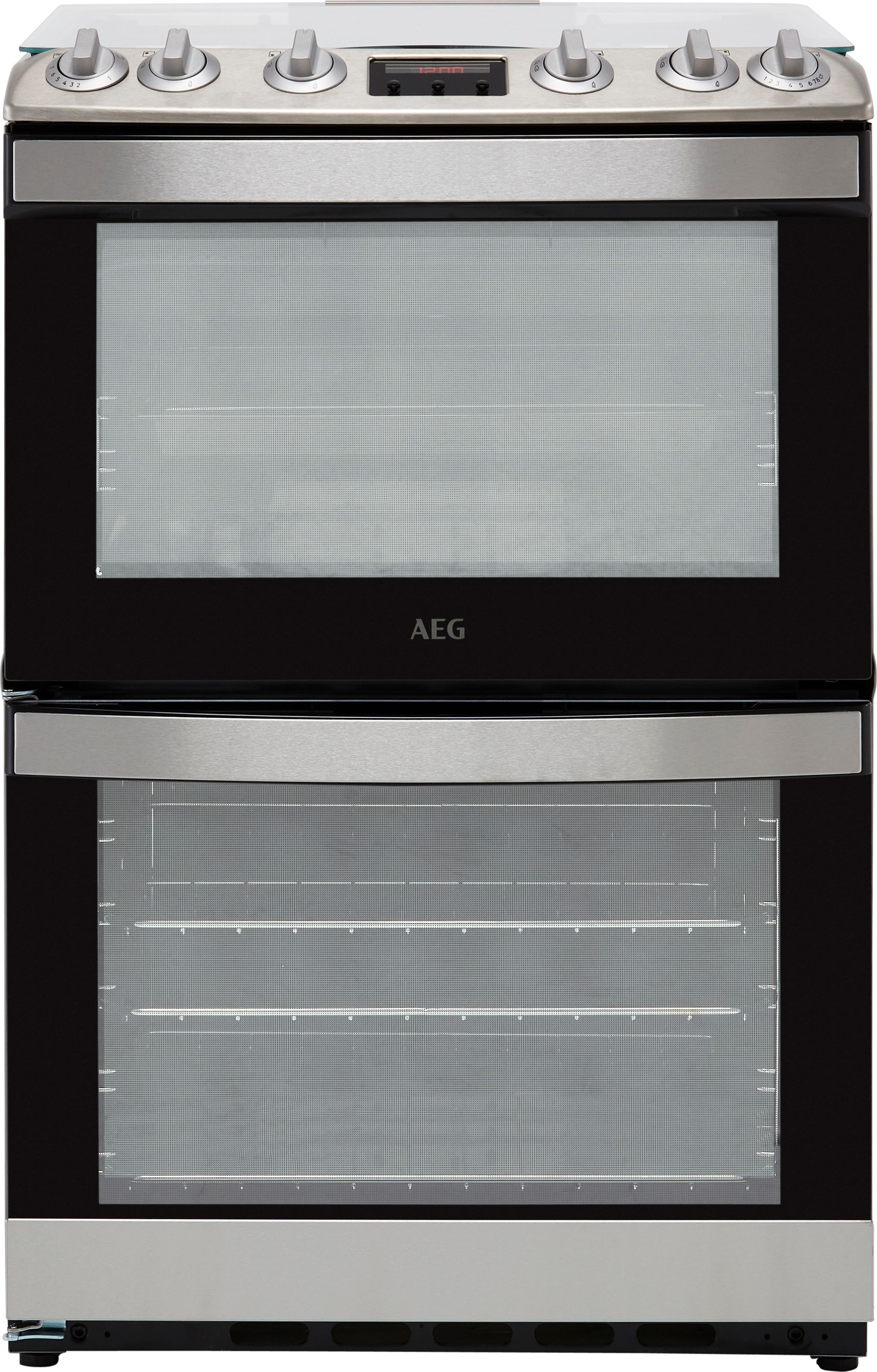 AEG CGB6130ACM 60cm Freestanding Gas Cooker with Variable Electric Grill - Stainless Steel - A/A Rated, Stainless Steel