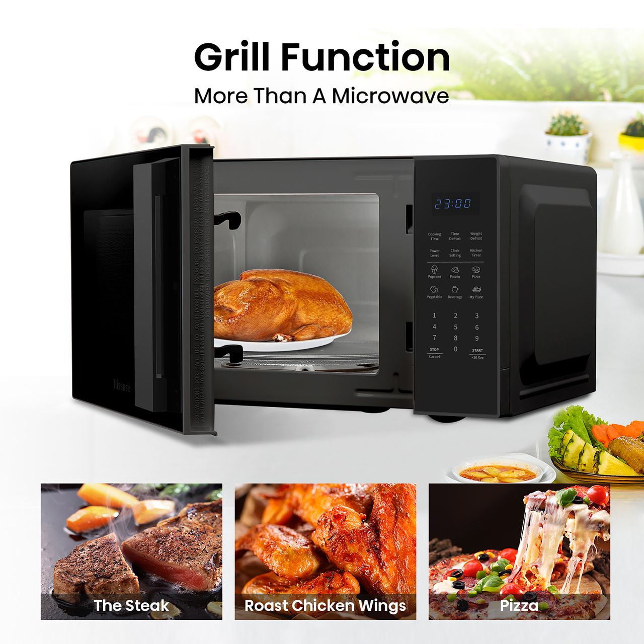 hisense 900 watt 29 litre microwave with grill h29mobs9hguk black